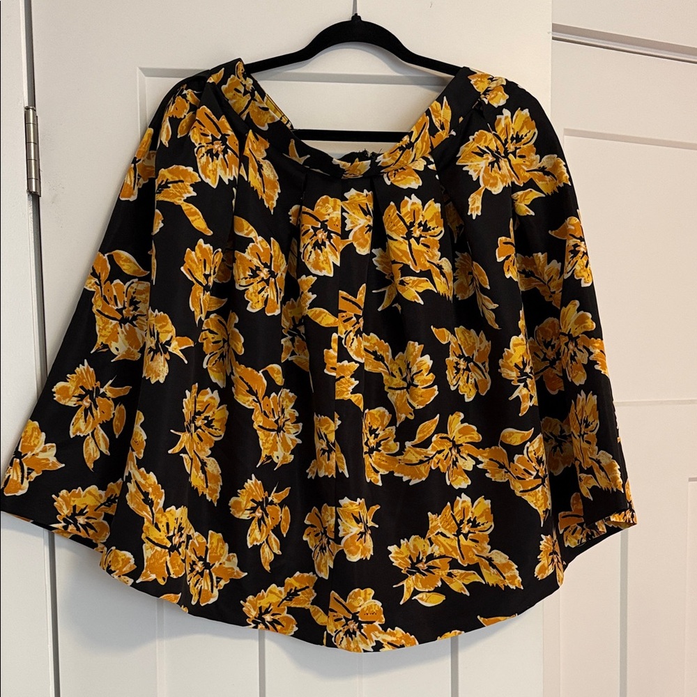Floral Black and Yellow Women's Skirt